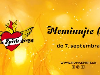 Nominácie na ocenenie Roma Spirit 2022 je možné poslať už len do začiatku septembra!