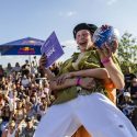 Wavee receives trophy at Red Bull Dance Your Style in Bratislava, Slovakia on June 25, 2023. // Filip Nagy / Red Bull Content Pool // SI202306260183 // Usage for editorial use only //